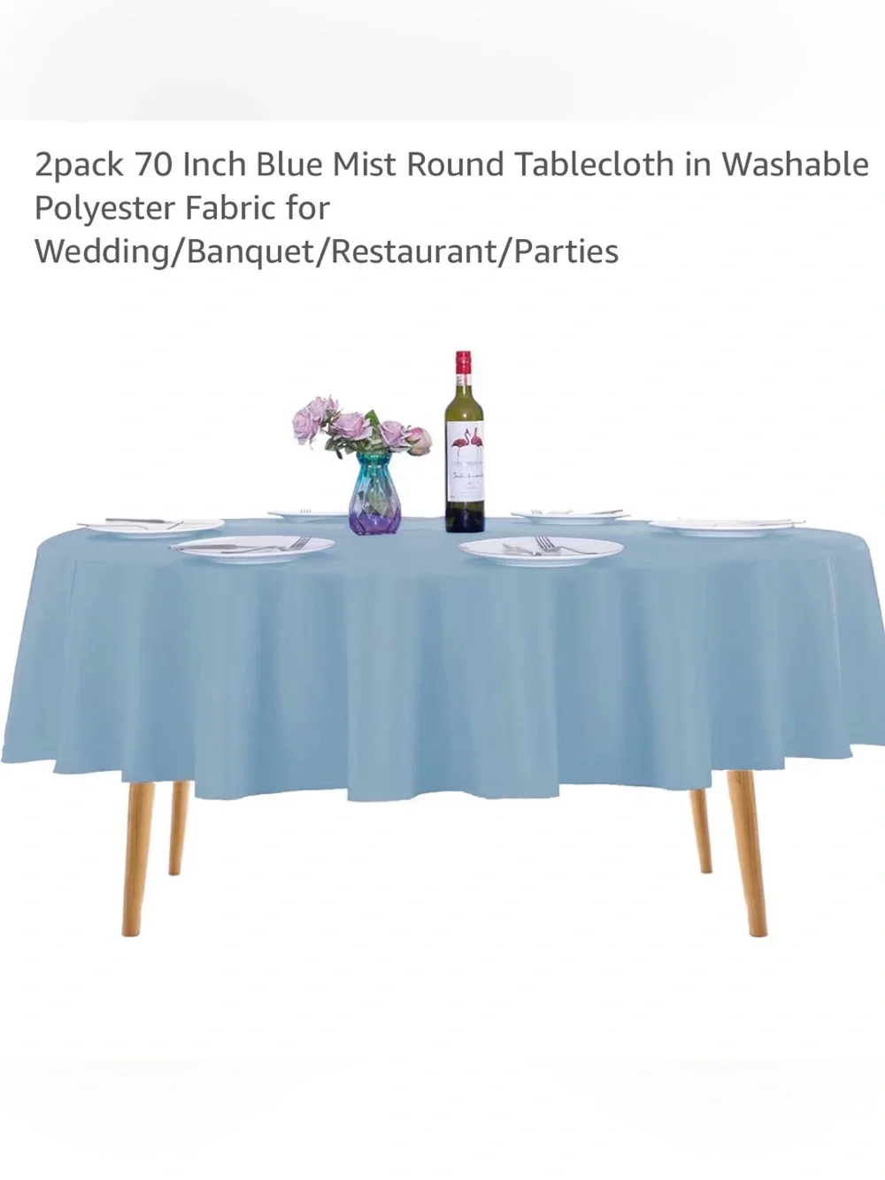 Round tablecloths.  Used once. Washed. No stains seen.